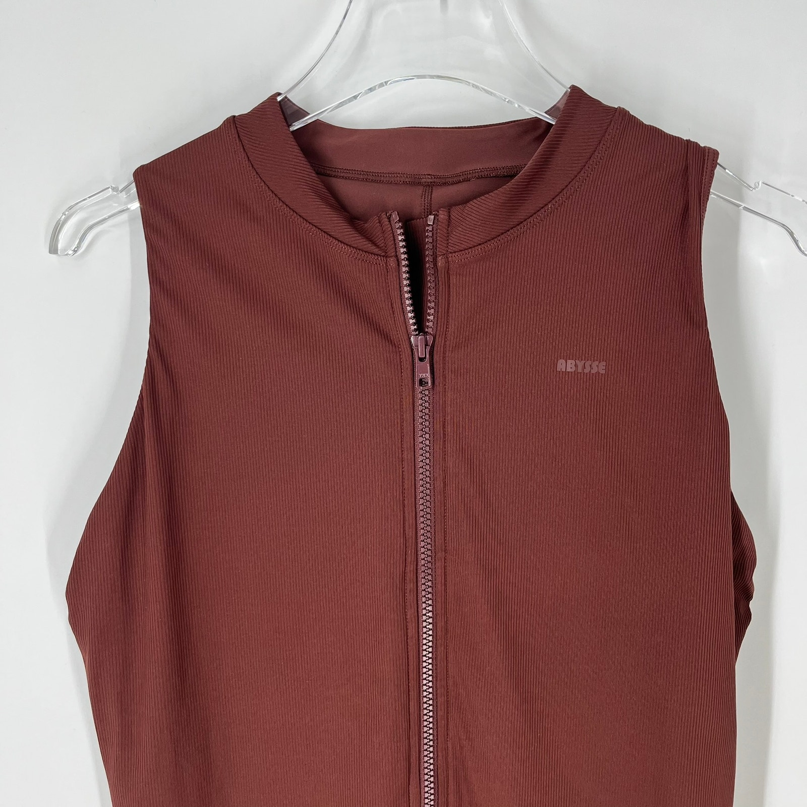 Abysse Joyce Zip Front Swimsuit Romper Brown Xxl — image 3 of 6